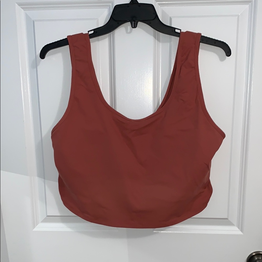 HALARA XXL Women's Dark Dusty Rose Crisscross Back Tank Top